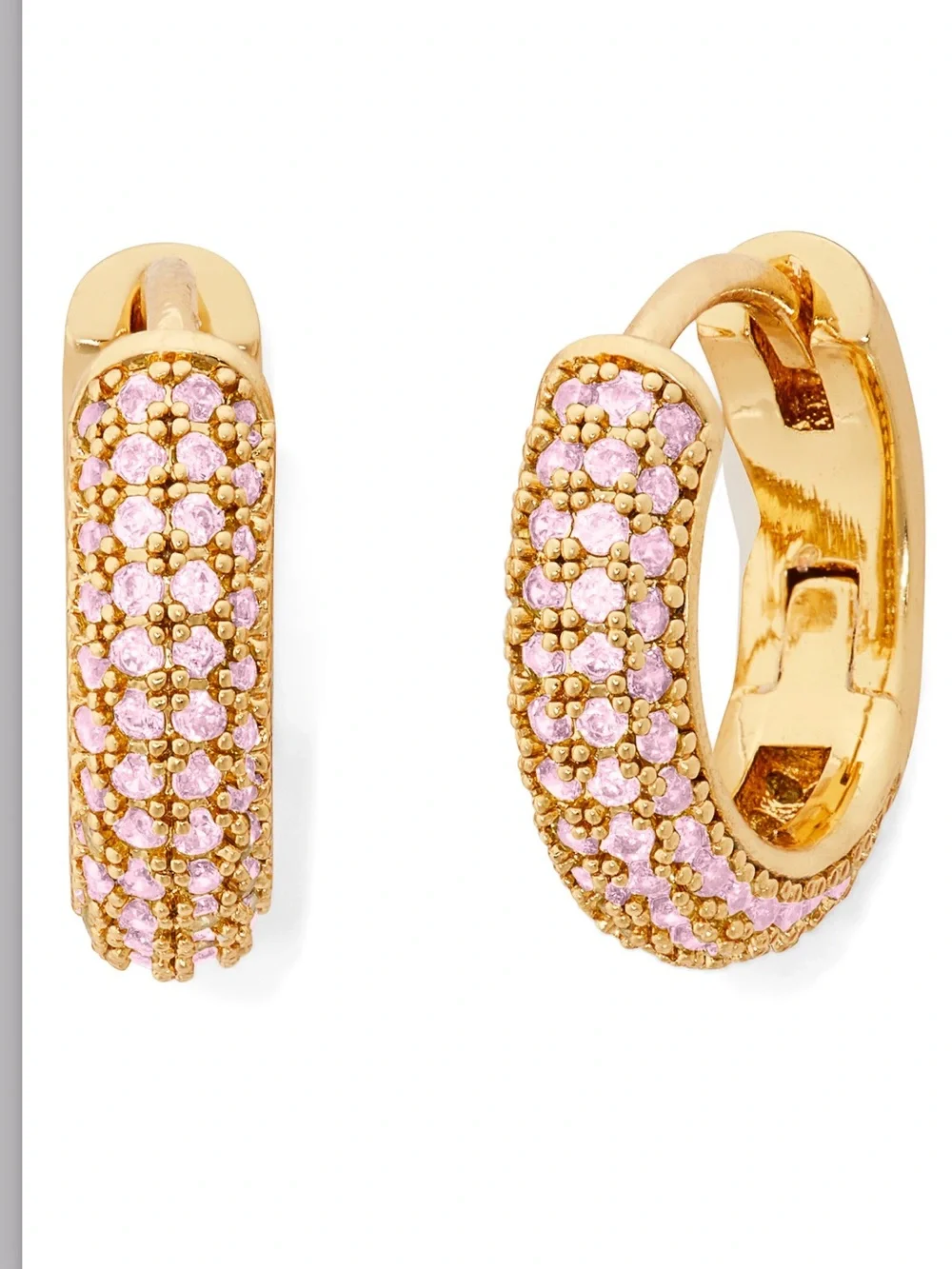 Kate Spade New York brilliant statements pavé mini huggie hoop earrings